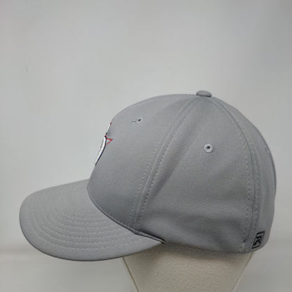 CO Fitted Hat Gray S/M Embroidered Vented Holes 6 Panel Pulse Richardson