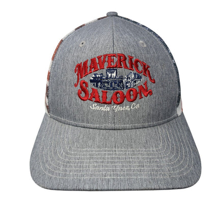 Maverick Saloon Santa Ynez Co Adult Snapback Trucker Hat Multi OS Patriotic OC