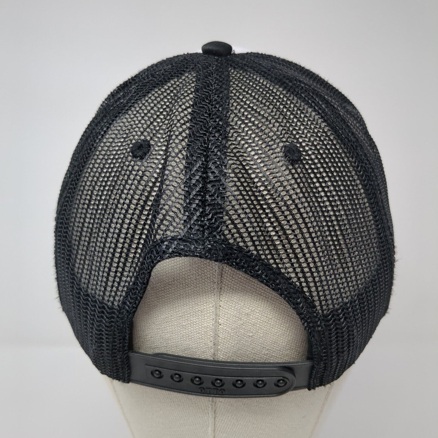 Yardarm Snapback Trucker Hat Black One Size Adjustable Embroidered Mesh Otto