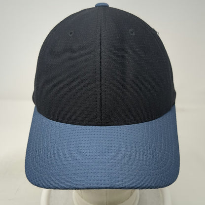 TravisMathew Snapback Hat Black Blue One Size Flexfit 110 Perforated Logo Tech