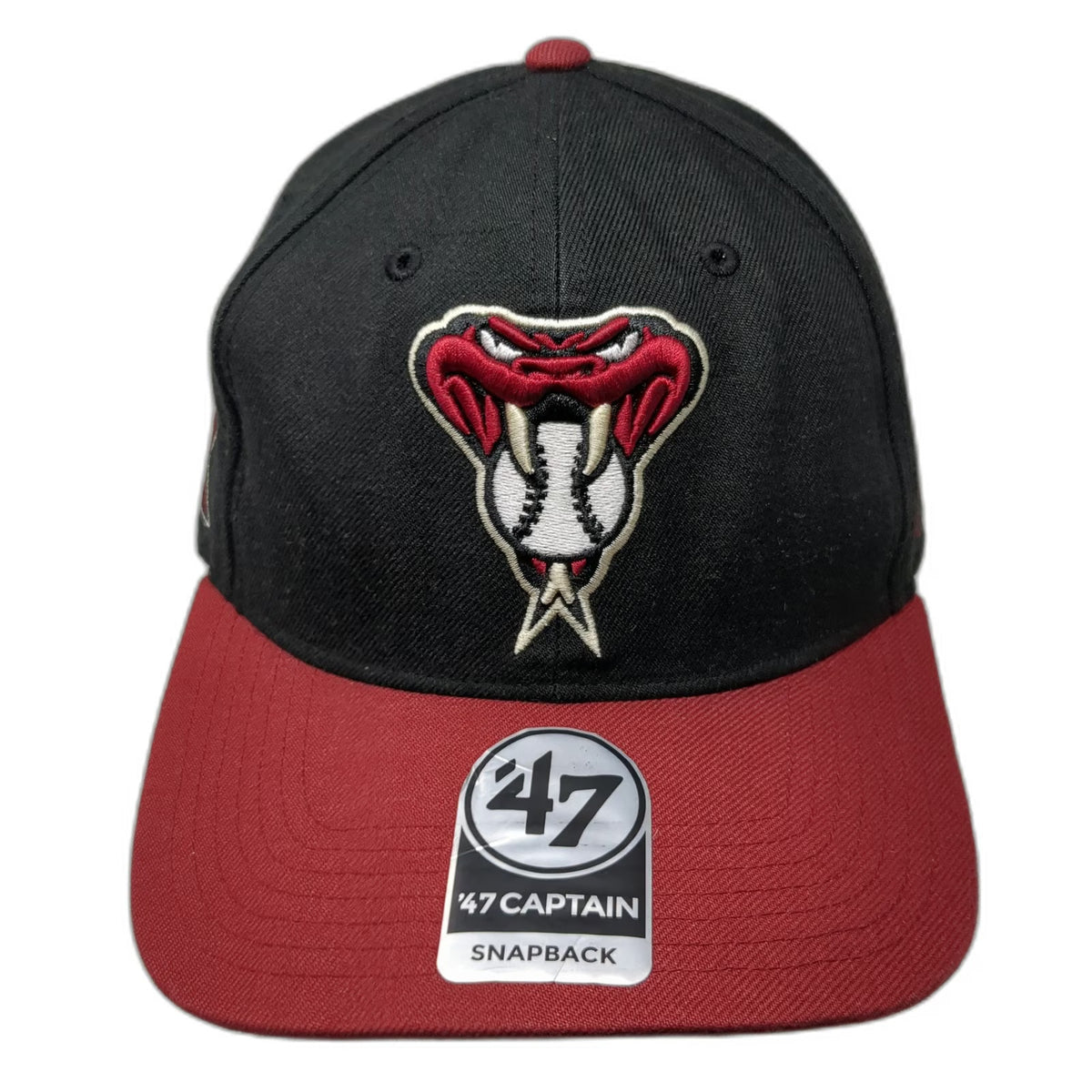 Arizona Diamondbacks MLB '47 Snapback Hat Black Red One Size Flat Brim Captain