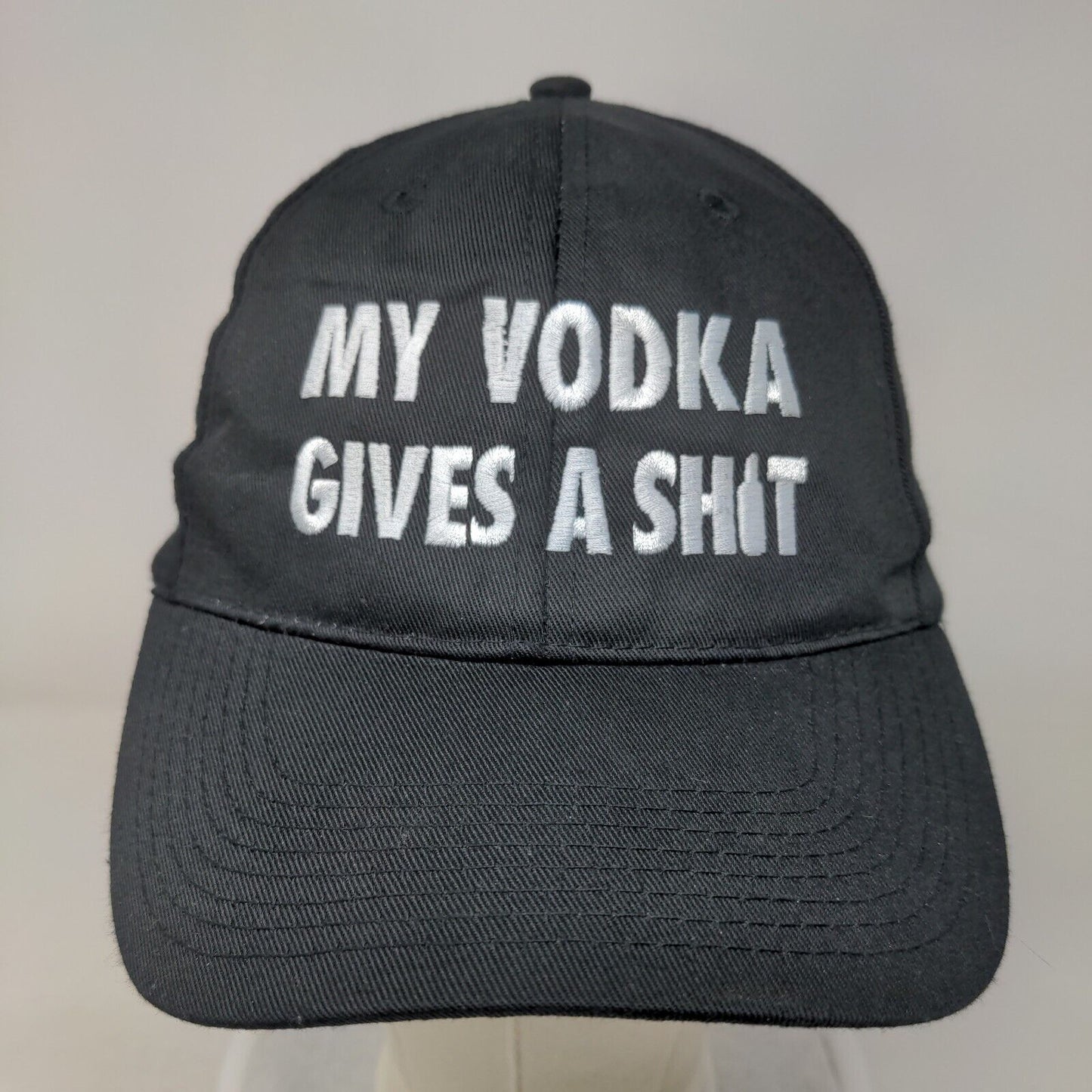 My Vodka Gives A S*** Absolut Strapback Hat Black OSFM Embroidered