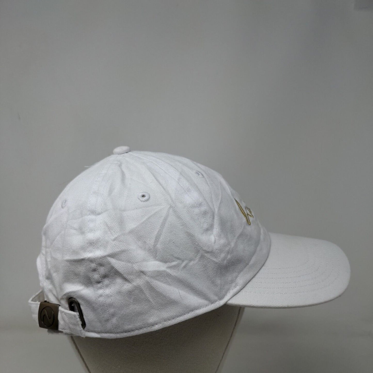 Bride Slideback Hat White OSFA Adjustable Embroidered Vented Holes Newhattan