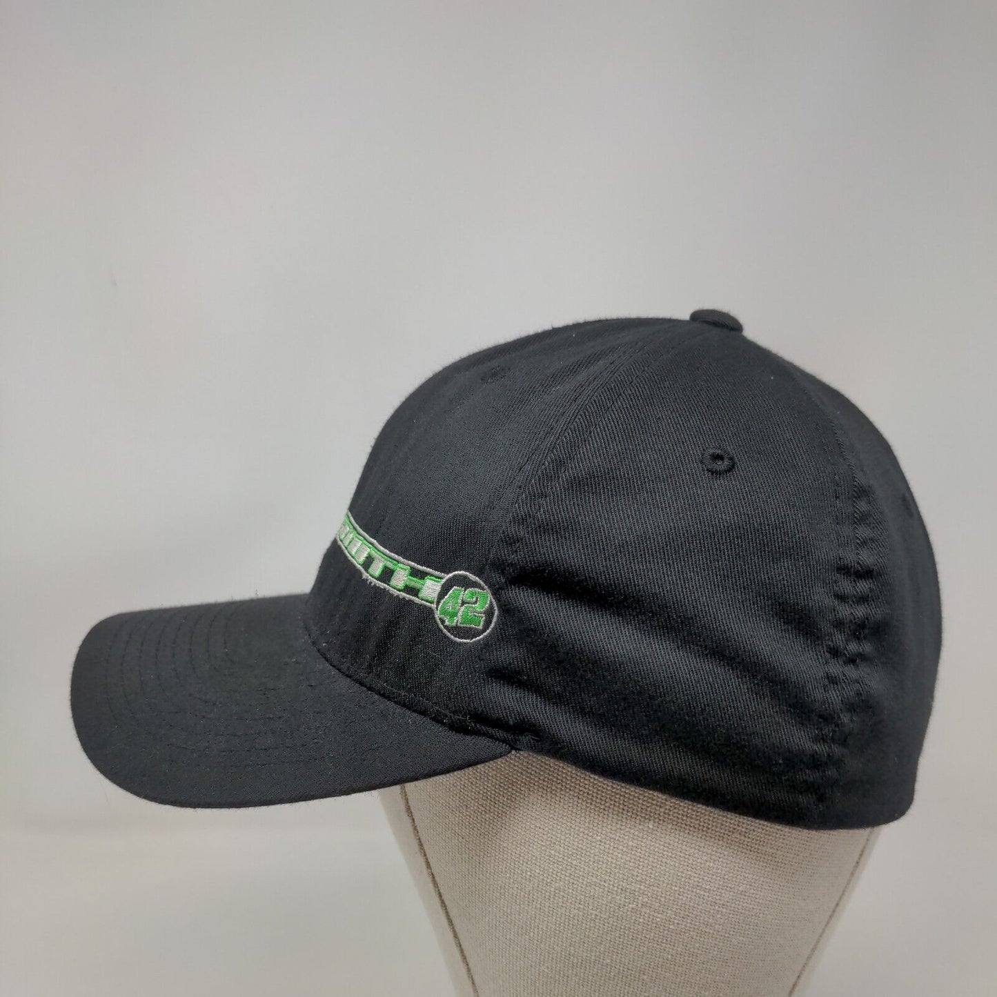 FlexFit Fitted Hat Black Smith #52 Size S-M Embroidered Logo Yupoong