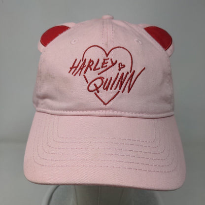 Harley Quinn Cat Ears Slideback Hat Pink OSFM Embroidered Birds Of Prey