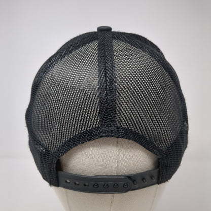 Rebel Rock Racing Snapback Trucker Hat Black One Size Solid New Era