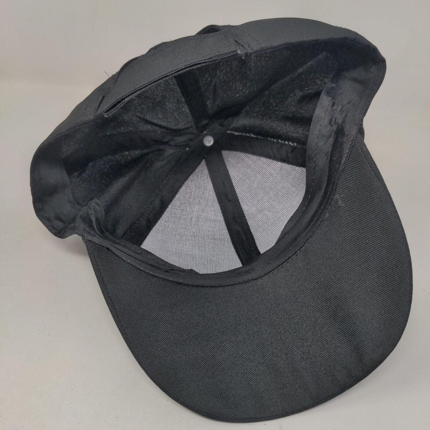 Unbranded Strapback Hat Black One Size Adjustable Blank 6 Panel Solid