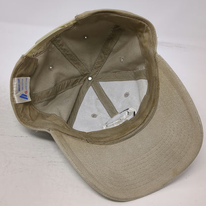 Mega Cap Baseball Cap Beige One Size UCP Logo Snapback 100% Cotton 6 Panel Hat
