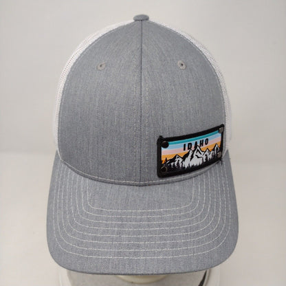 Idaho Snapback 112 Trucker Hat Gray OSFA Adjustable Mesh Back Richardson