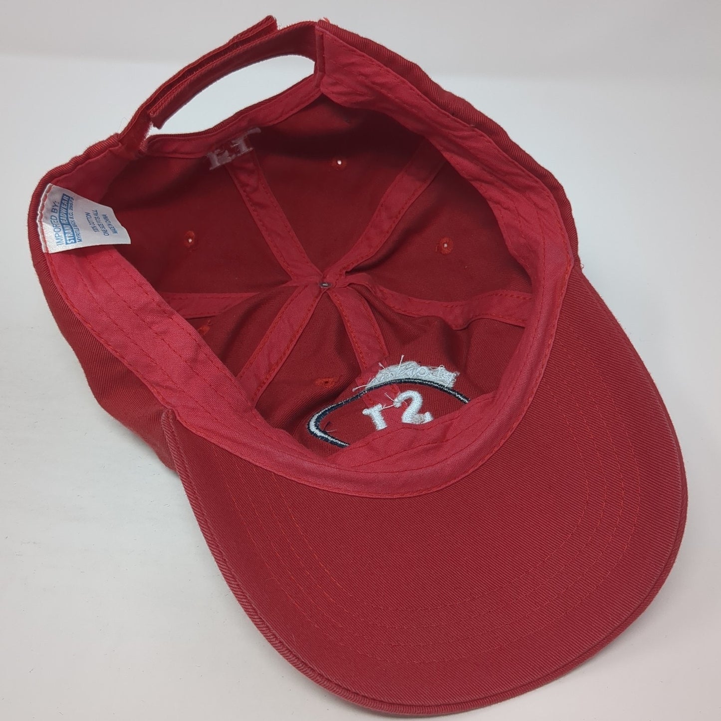 Florida SI Strapback Hat Red One Size Adjustable Embroidered 6 Panel