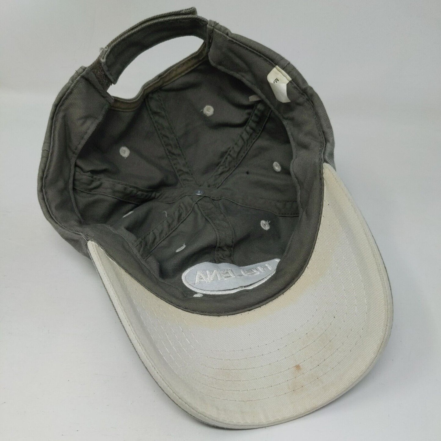Helena Strapback Hat Gray One Size Adjustable Embroidered 6 Panel
