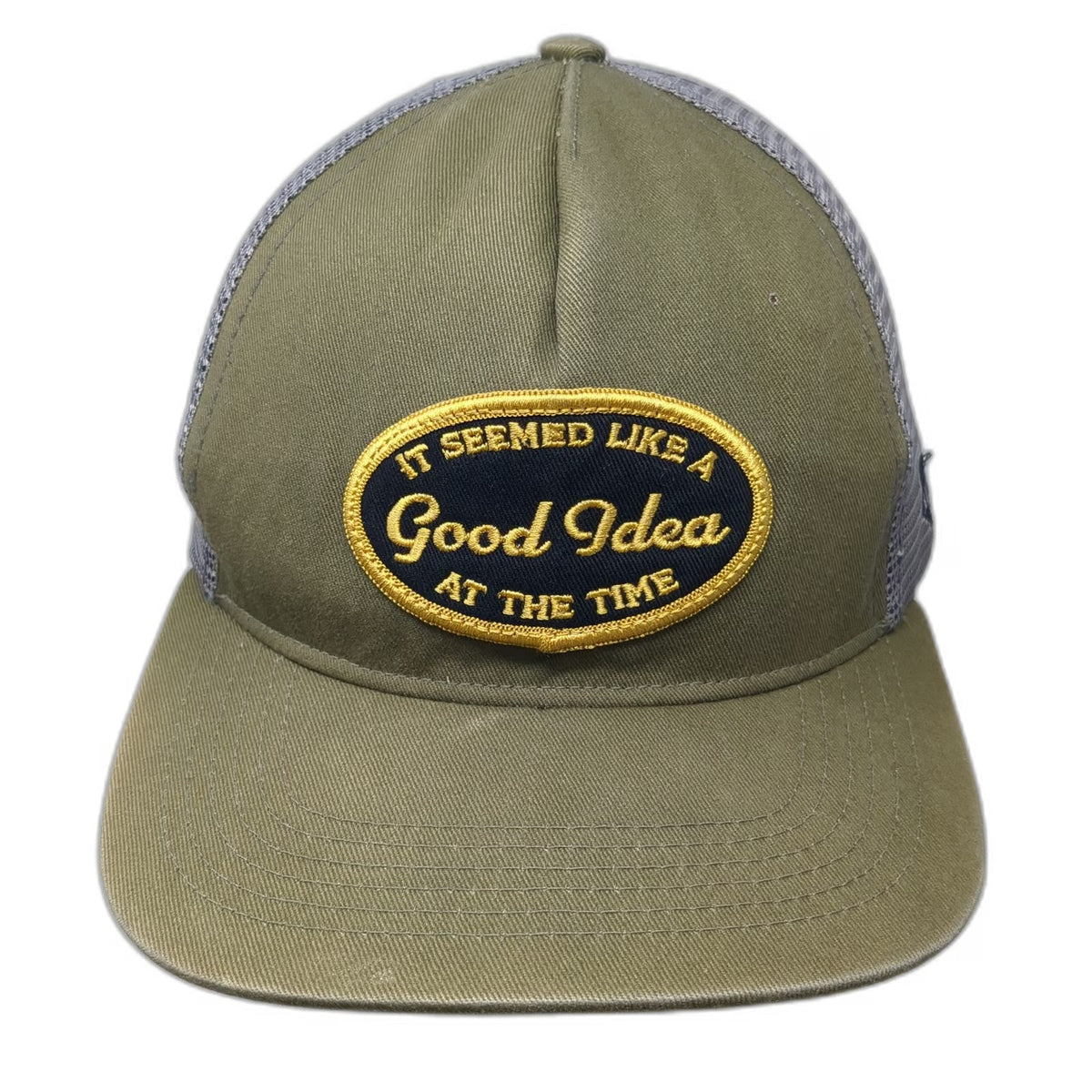 Kemo Sabe Trucker Hat Green One Size Snapback Made in USA Good Idea Patch
