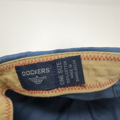 Dockers Slideback Hat Blue One Size Adjustable Embroidered 6 Panel