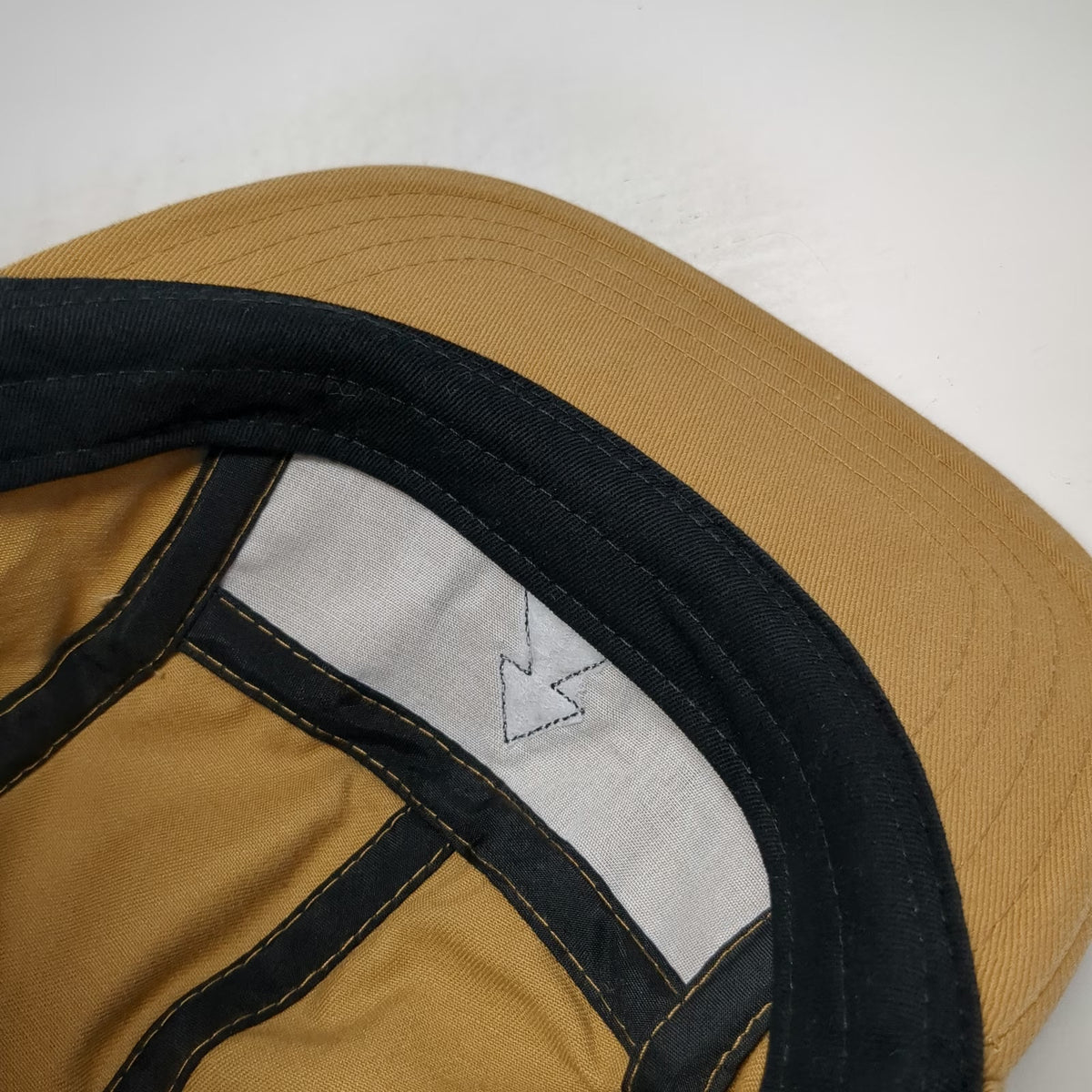 Pukka 5 Panel Brown Black Blue One Size Leather Strapback Cotton Tree Logo Hat