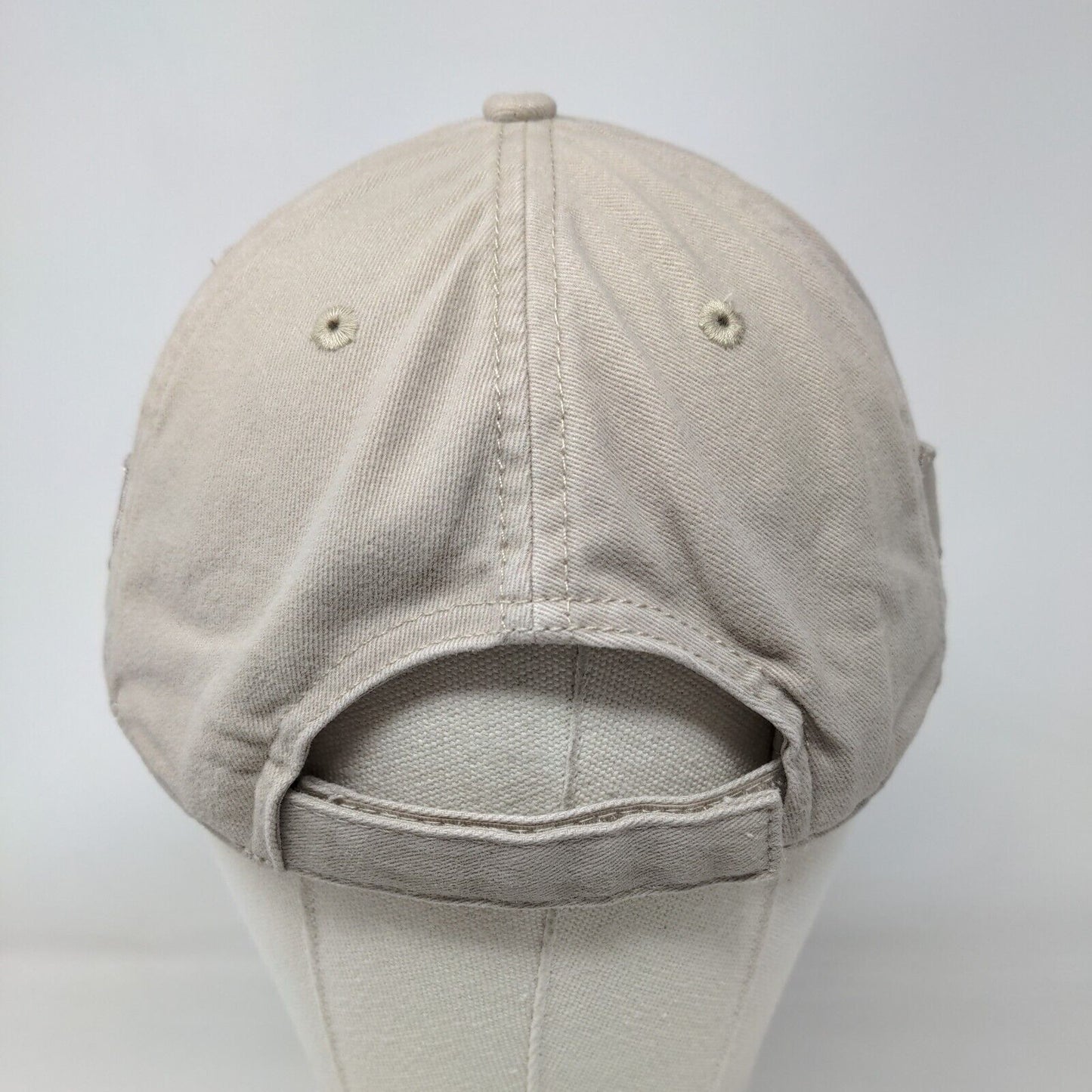 Irby Strapback Hat Tan One Size Adjustable Embroidered Distressed Geiger