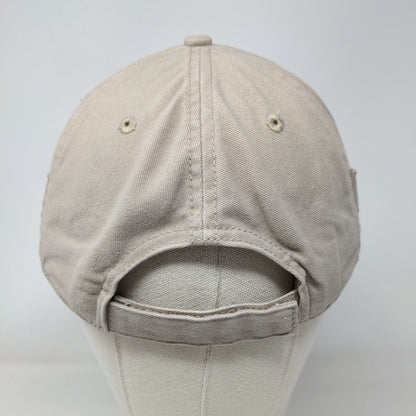 Irby Strapback Hat Tan One Size Adjustable Embroidered Distressed Geiger