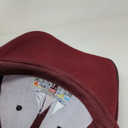 Mazatlan Sailboat Strapback Hat Red One Size Embroidered 6 Panel