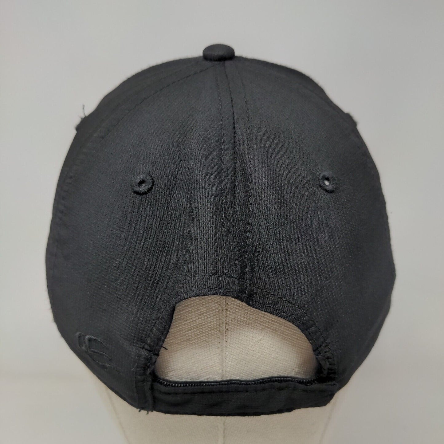 BURGERFI Strapback Hat Black One Size Adjustable Embroidered 6 Panel Outdoor Cap