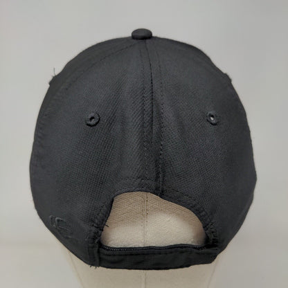 BURGERFI Strapback Hat Black One Size Adjustable Embroidered 6 Panel Outdoor Cap