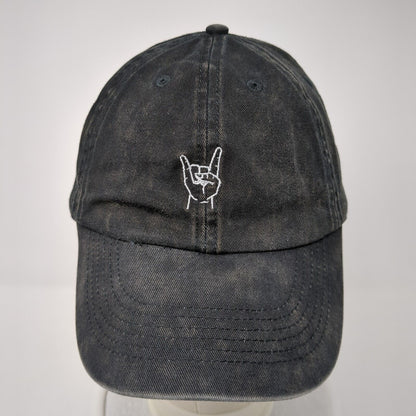 Hang Loose Slideback Hat Black One Size Adjustable Embroidered Solid