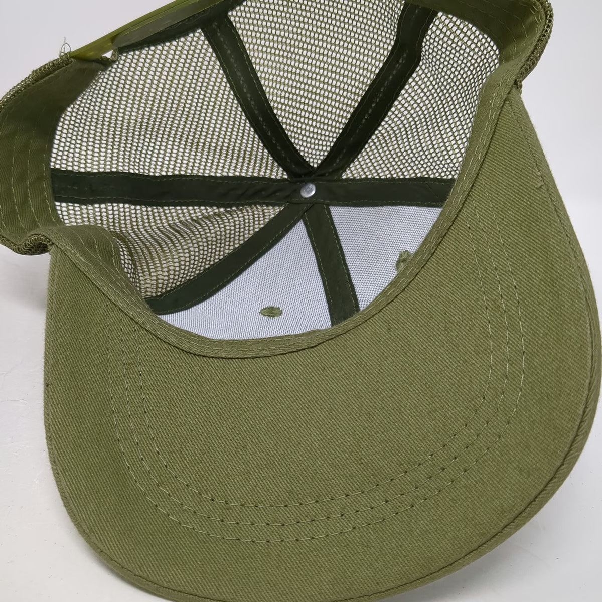 Green One Size Trucker Hat Snapback Mesh Adventure Mountain Graphic Patch Camp