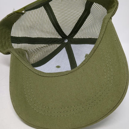 Green One Size Trucker Hat Snapback Mesh Adventure Mountain Graphic Patch Camp