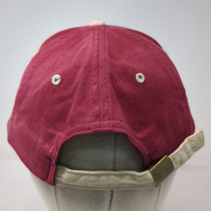Craftsman Baseball Cap Red Beige One Size Cotton Embroidered Logo Slideback Hat