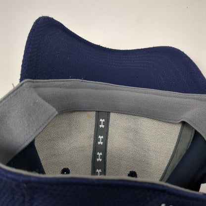 Under Armour Fitted Hat Blue Large/XL Solid Embroidered Logo 6 Panel