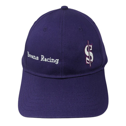 Evans Racing Strapback Hat Purple One Size Adjustable Embroidered Otto