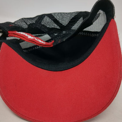 Snap-on Baseball Cap Red One Size Trucker Mesh Rock N Roll Cab Express Patch Hat