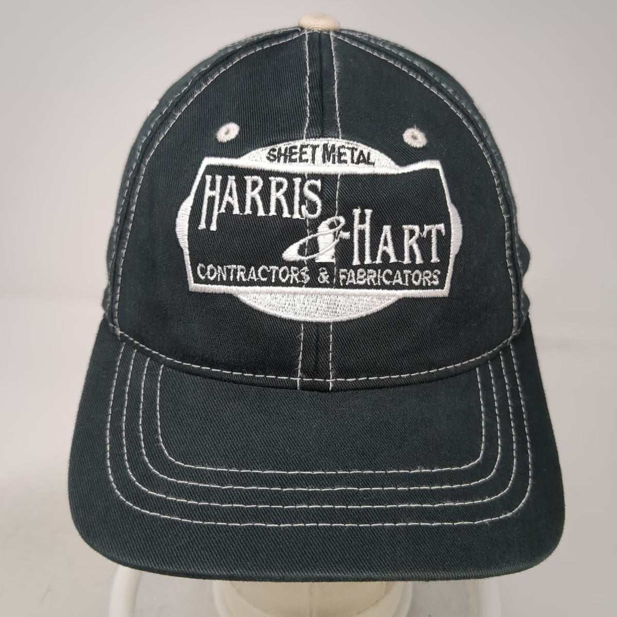 Flexfit Baseball Black M Harris & Hart Sheet Metal Contractors Structured Hat