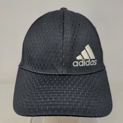 Adidas Strapback Hat Black OSFA Adjustable Embroidered Breathable Mesh