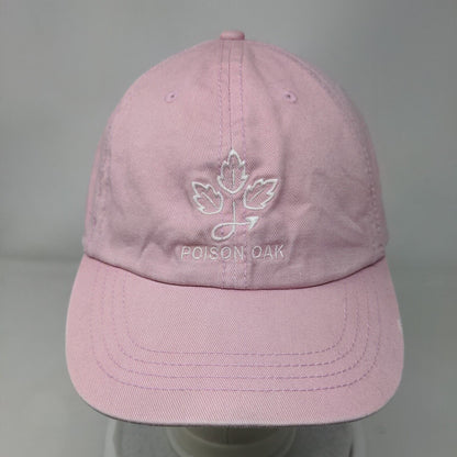 Poison Oak Slideback Hat Pink One Size Adjustable Embroidered Cobra