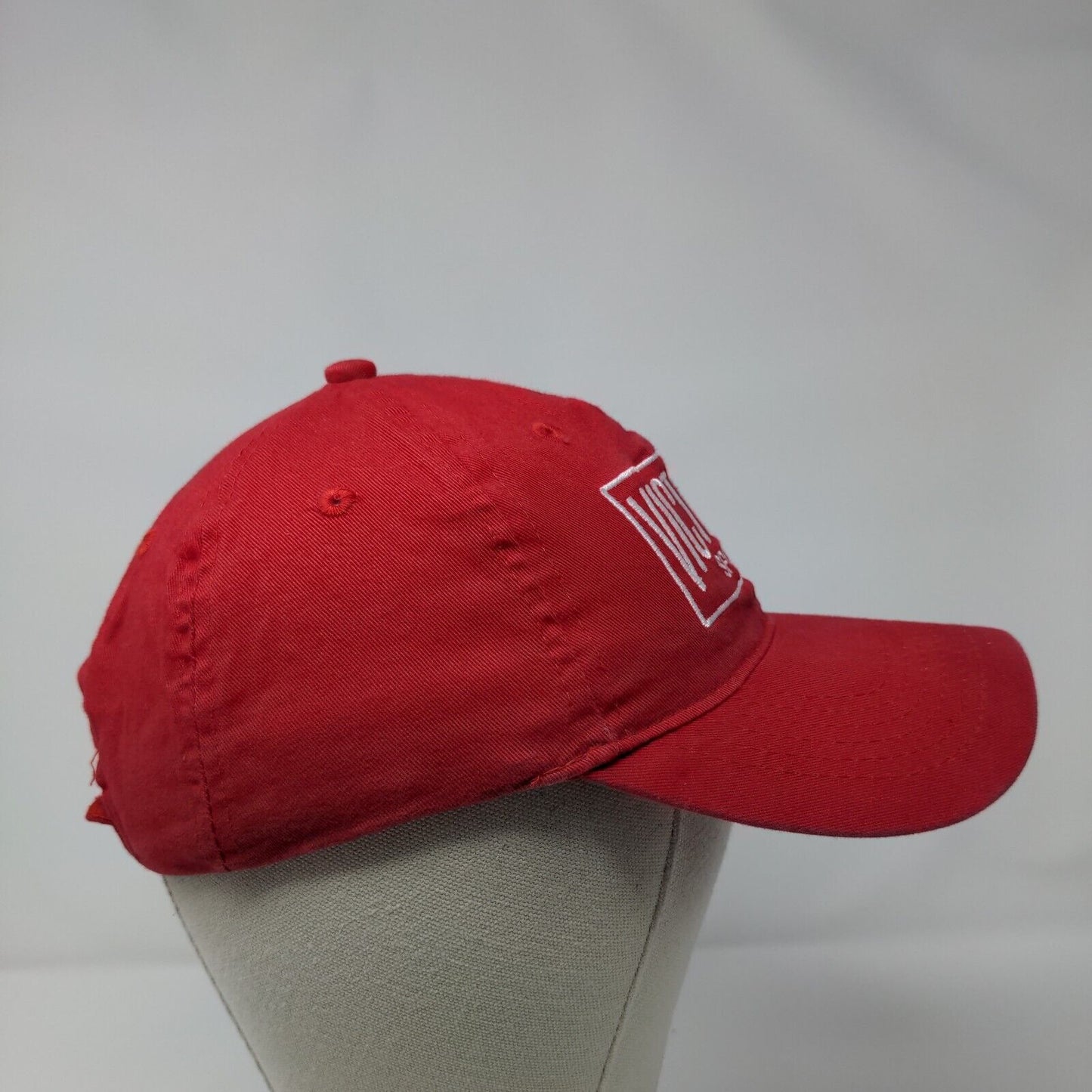 Victoria Sport Strapback Hat Red OSFA Adjustable Embroidered Apollo