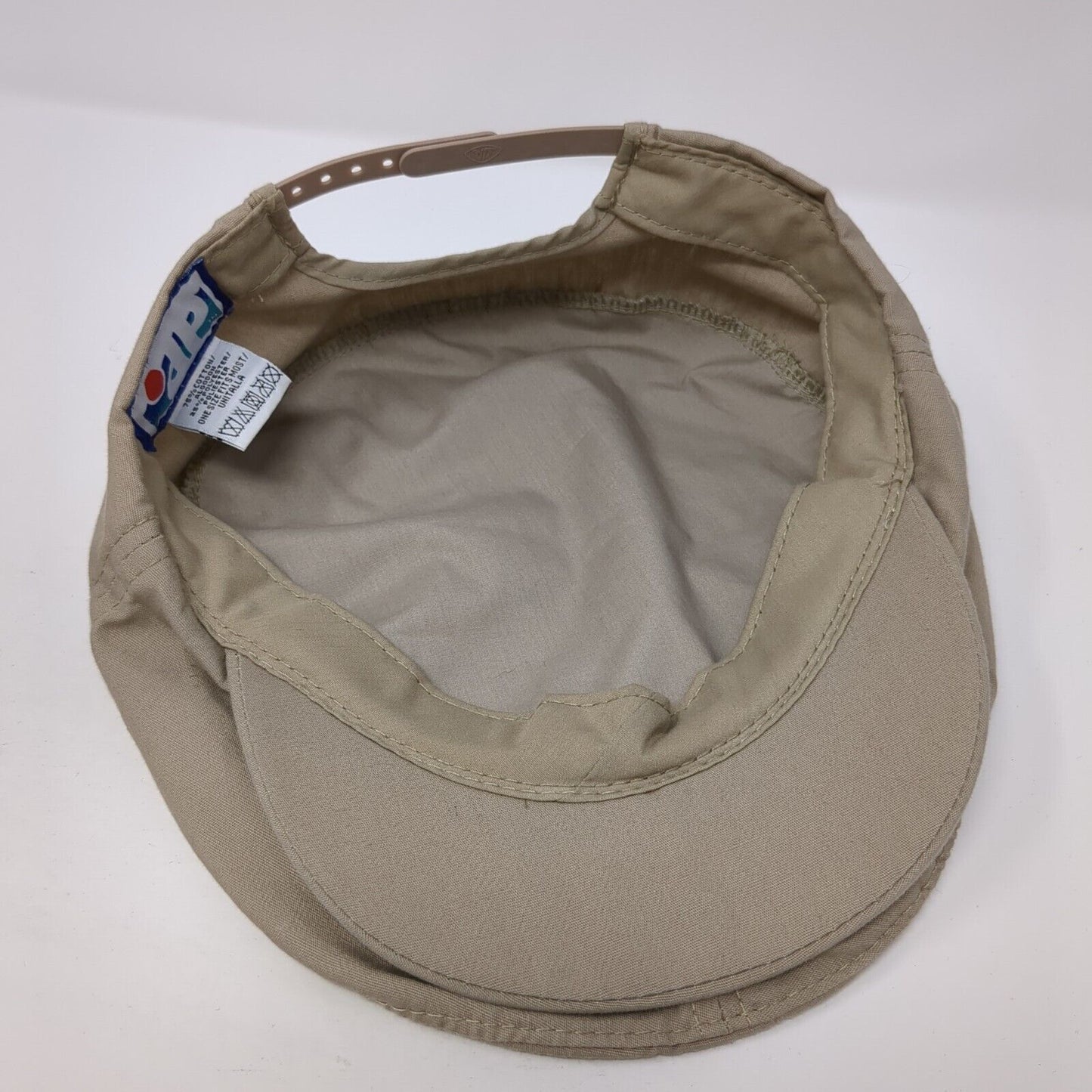 DP Newsboy Flat Cap Tan One Size Adjustable Lightweight Snap Button Blank