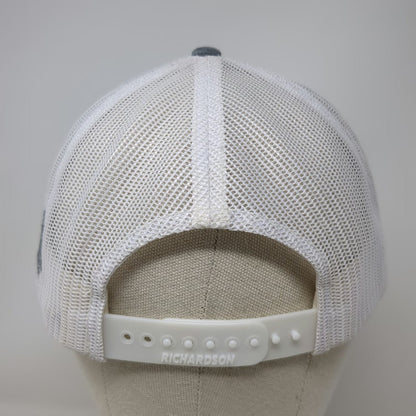 Richardson Trucker Hat Gray One Size Powering America Snapback Mesh Back Hat
