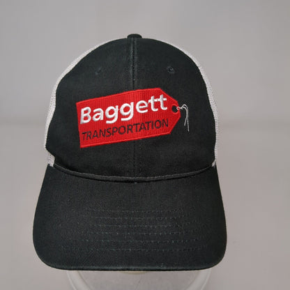Baggett Transportation Strapback Trucker Hat Black OSFA Mesh Back