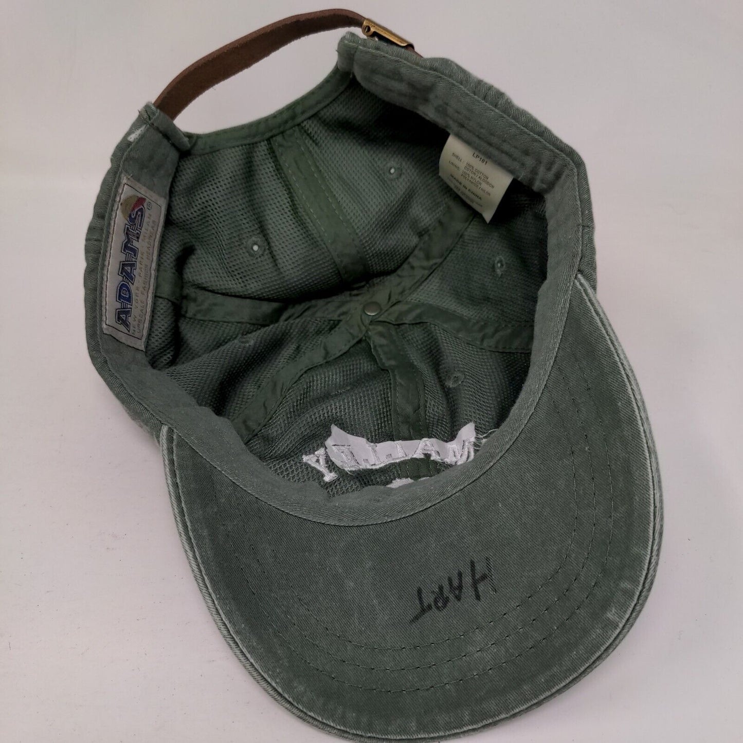 O'Malley Slideback Hat Green One Size Adjustable Embroidered 6 Panel Adams