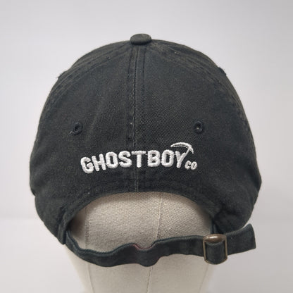 Ghost Boy Co. Slideback Hat Black One Size Adjustable Embroidered