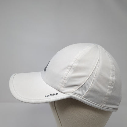 Adidas Aeroready Strapback Hat White One Size 3 Stripes Adjustable