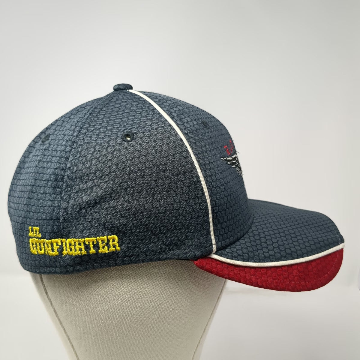 New Era Baseball Cap Gray M RAD Aviation LLC Lil Gunfighter N55CY Stretch Hat