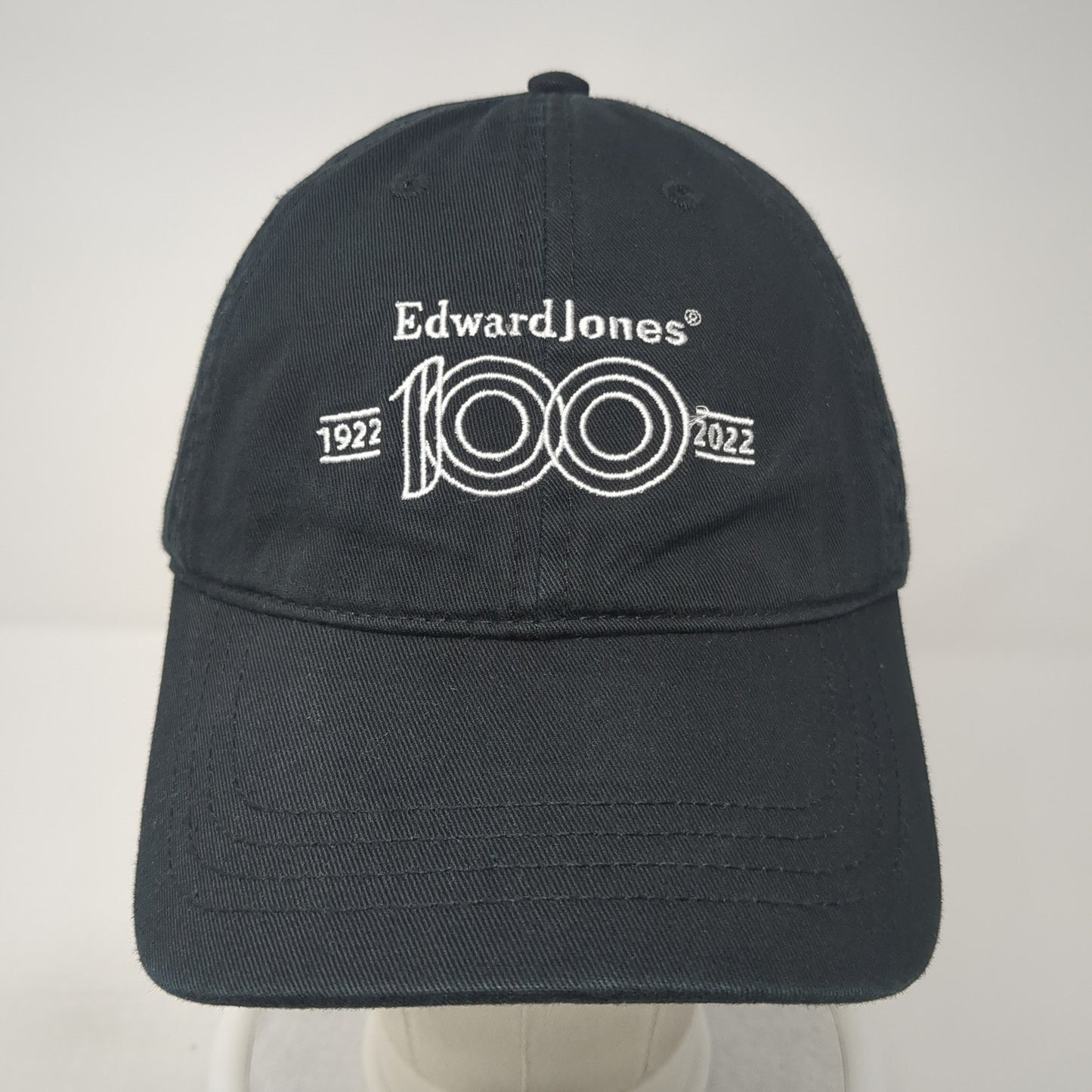 Edward Jones 100 Slideback Hat Black One Size Adjustable Embroidered