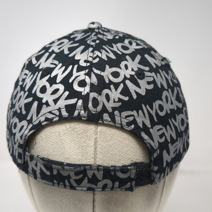 Robin Ruth New York Baseball Cap Black Gray One Size Allover Print City Hat
