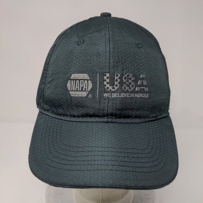 NAPA USA We Believe In Heroes Strapback Hat Gray OSFM Adjustable Patriotic