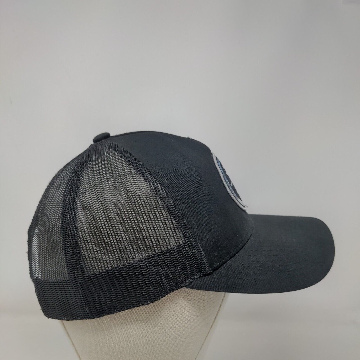 Pebble Beach Patch Snapback Mesh Back Trucker Hat Black One Size