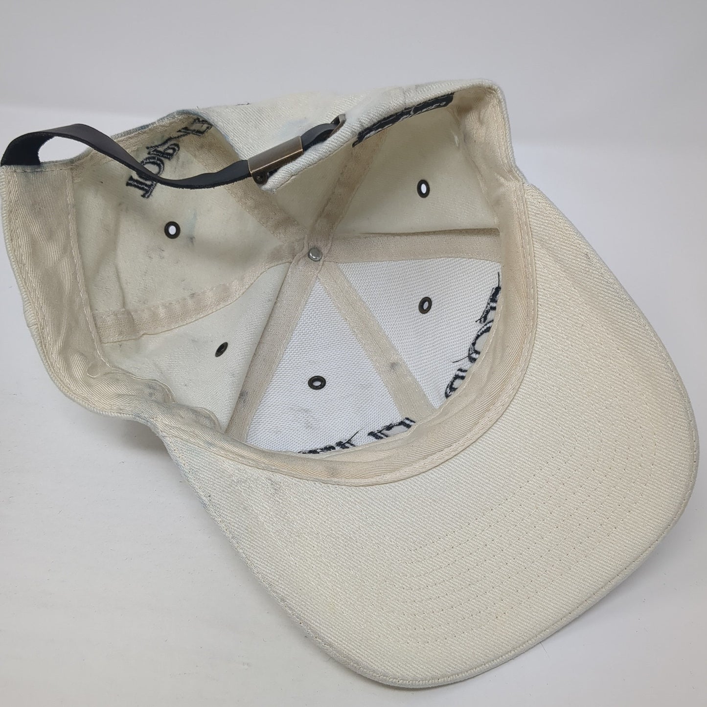 Top Flite Baseball Cap Beige One Size Adjustable Embroidered Vented Holes