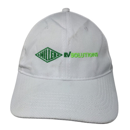 Miller EV Solutions Strapback Hat White OS Adjustable Embroidered Sport-Tek