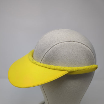 Unbranded Sun Visor Golf Hat Yellow One Size Adjustable Clip Wide Brim Blank