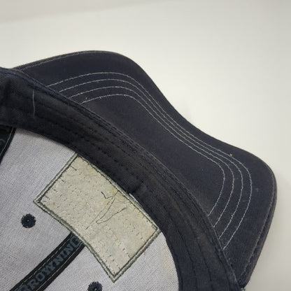 Browning Flag Mesh Back Trucker Hat Gray One Size Adjustable Outdoor