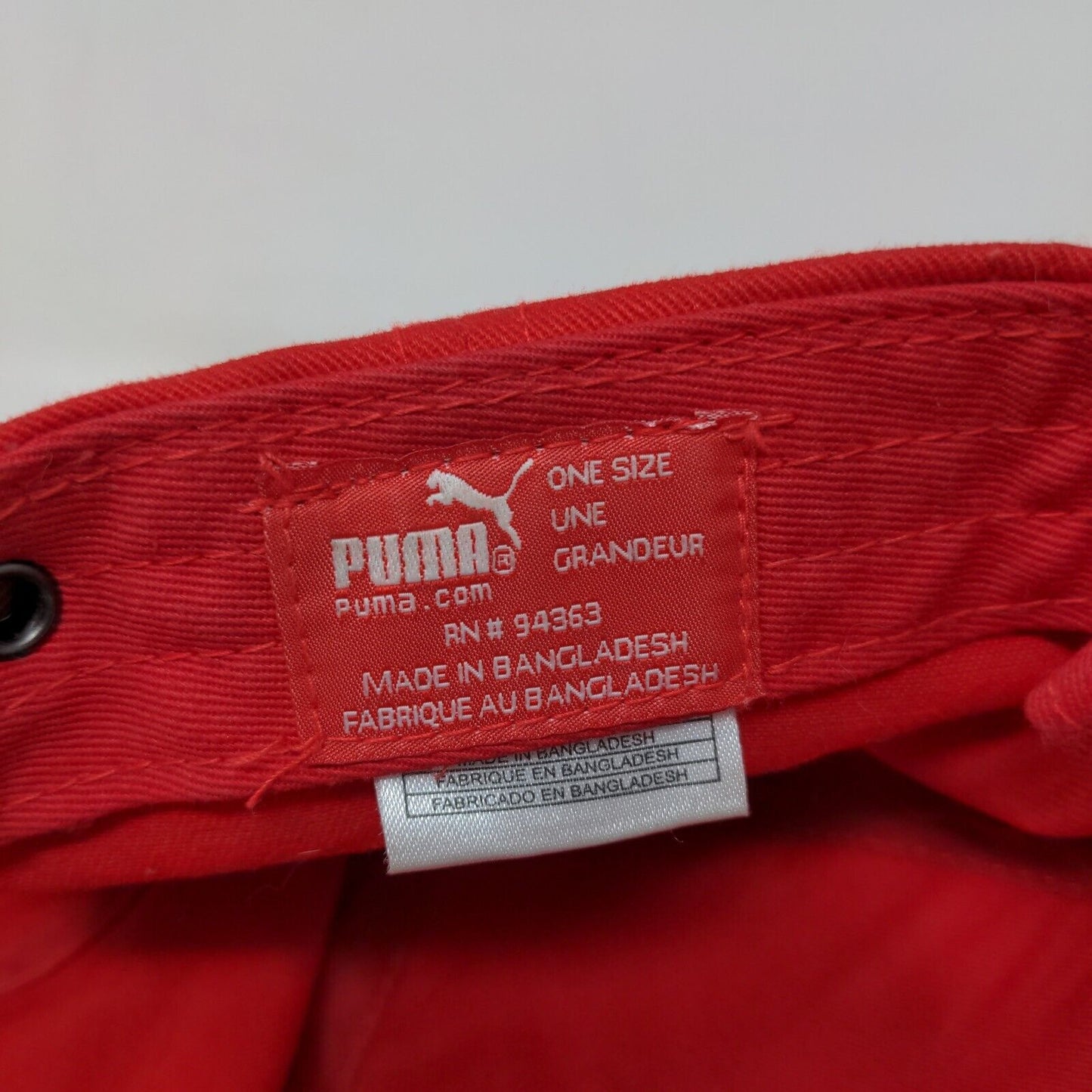 Puma Men's Slideback Hat Red Size OS Stitched 3D Horse Logo 100% Cotton